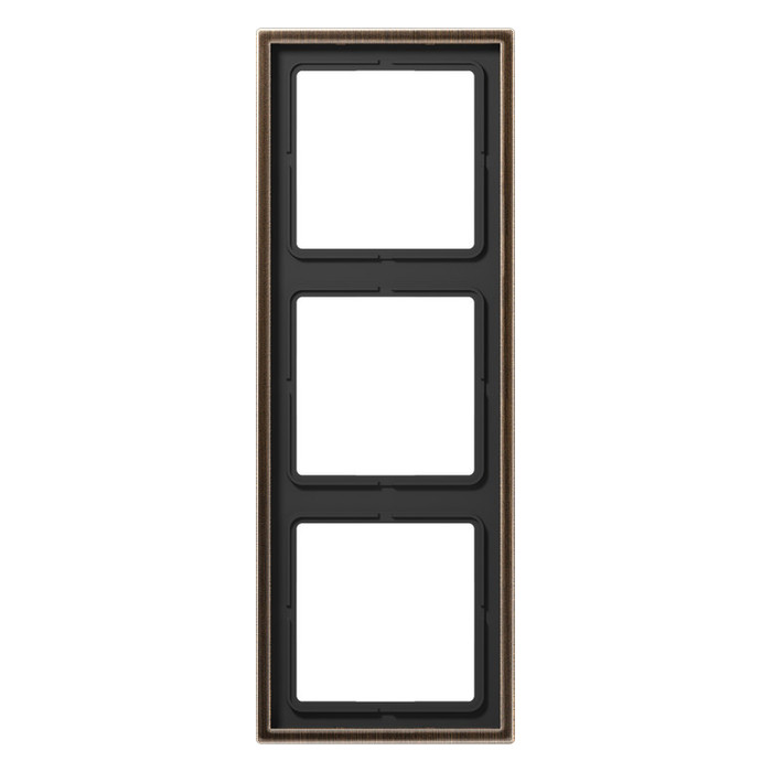 Рамка 3 поста Jung LS METAL, античная латунь, ME2983AT