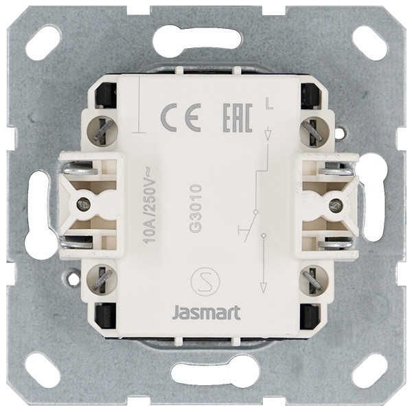 Jasmart Звонковый механизм 10A 250V~ с накладкой, цвет Антрацит